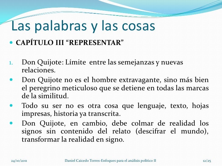 Las palabras y las cosas