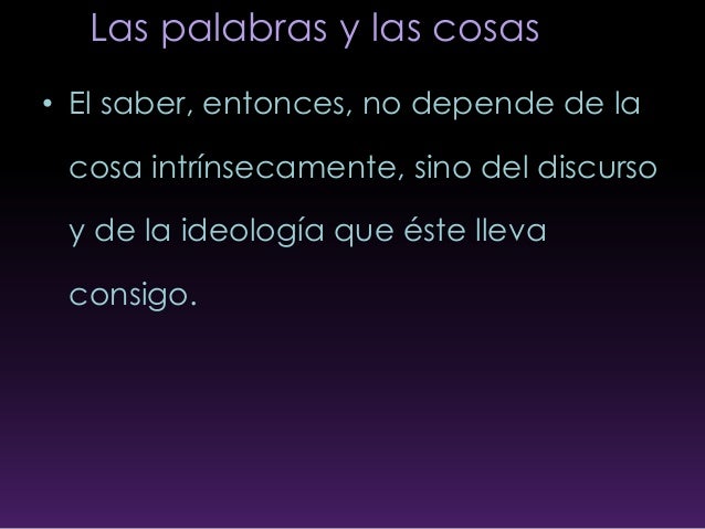 Las Palabras Y Las Cosas Michel Foucault