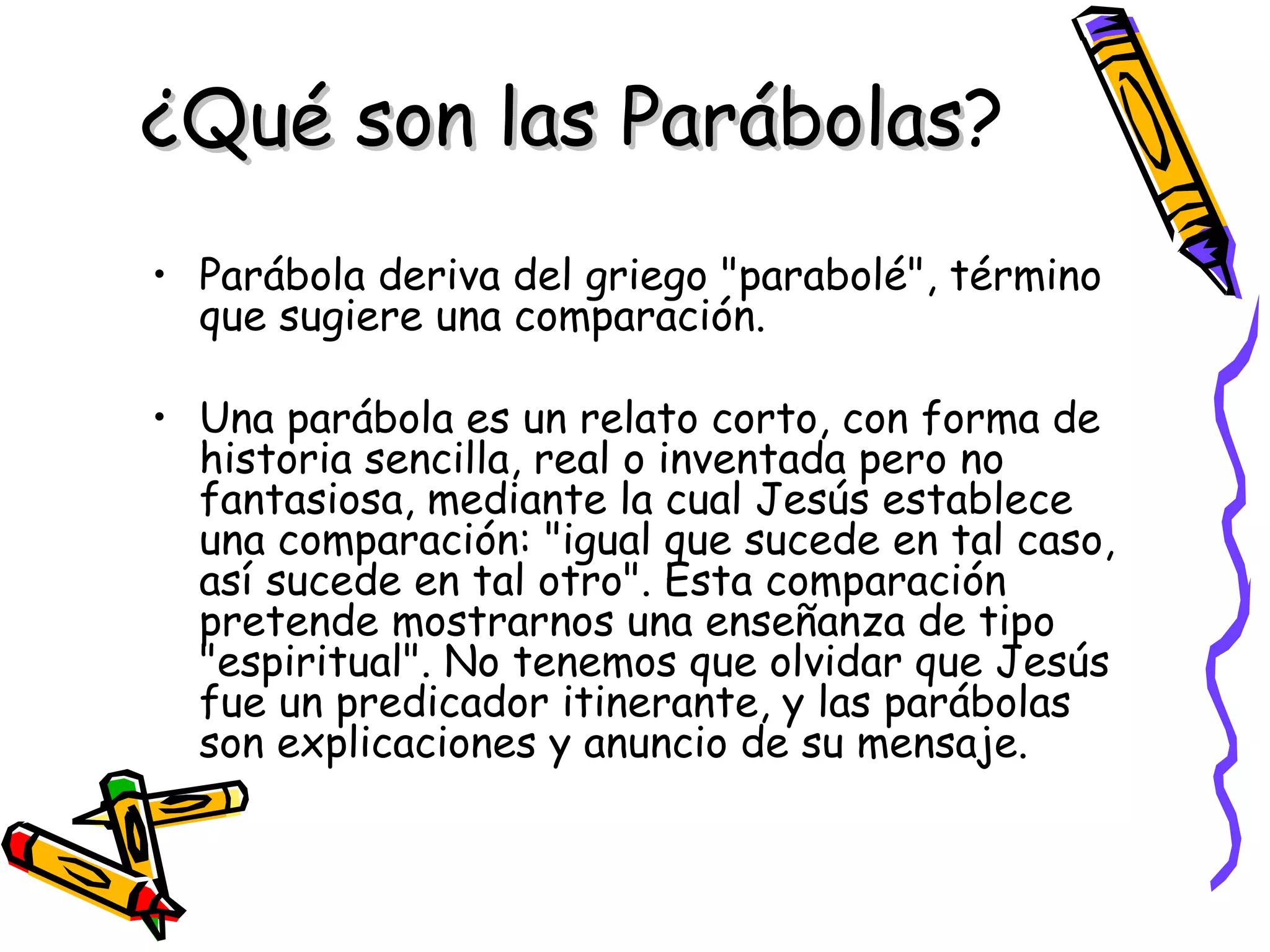 Parabolas Significado RINCÓN DE RELIGIÓN: SACRAMENTOS