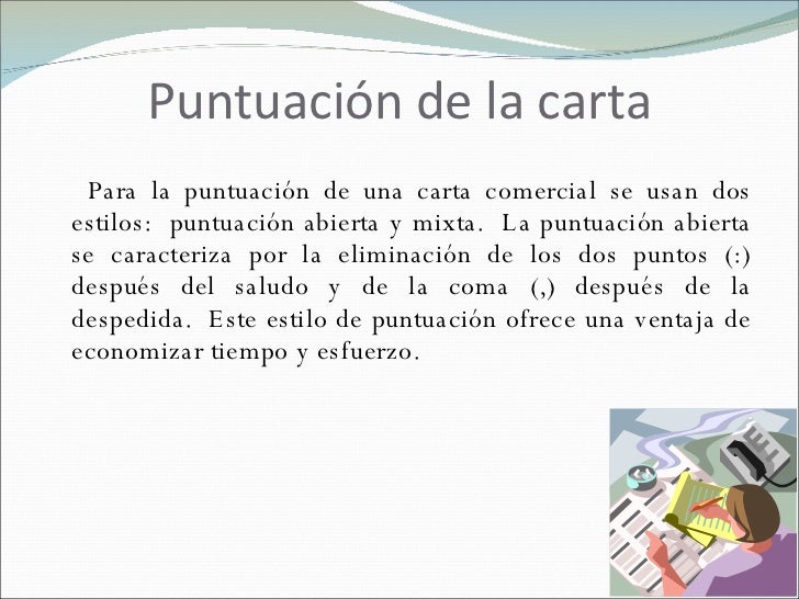 Las partes de la carta y sus formatos
