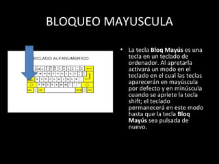 Las partes del teclado | PPS | Computer Peripherals | Computing