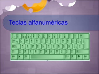 Teclas alfanuméricas
 