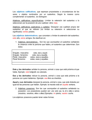 Las partes variables de la oracion | DOCX