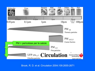 Brook, R. D. et al. Circulation 2004;109:2655-2671
PM + pericolose per la salute
 