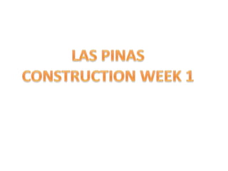 Laspi construction week1 june3 7 2013