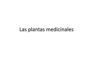 Las plantas medicinales
 