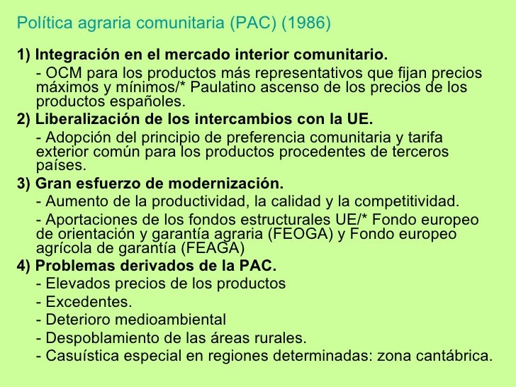 Las políticas agrarias