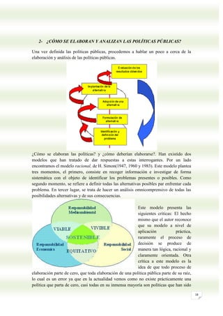 Las PolíTicas PúBlicas
