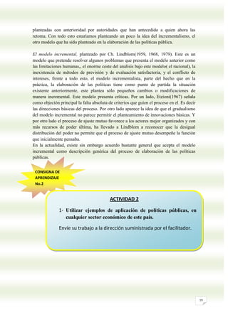 Las PolíTicas PúBlicas