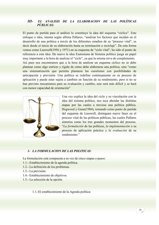 Las PolíTicas PúBlicas