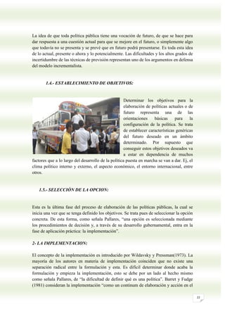 Las PolíTicas PúBlicas