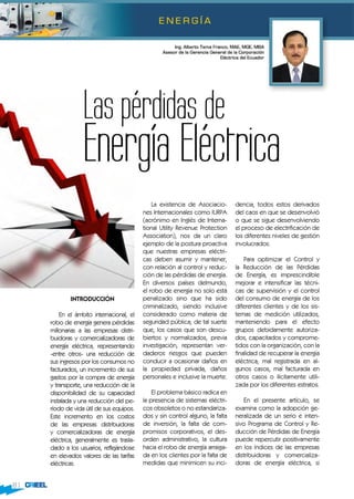 Las Pérdidas de Energía Eléctrica