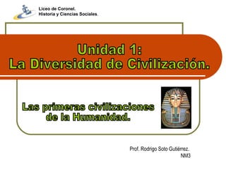 Prof. Rodrigo Soto Gutiérrez.
NM3
Liceo de Coronel.
Historia y Ciencias Sociales.
 