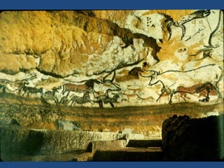 Vista de las pinturas del interior de Lascaux ( 15,000-13,000 A.C,)