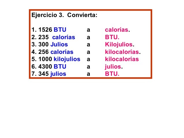 Como Pasar De Kcal A Kj