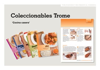 publicaciones y multimedios el comercio 
Coleccionables Trome 
‘Cocina casera’ 
Aves 
2. También puede 
arrebozar los trozos 
en una mezcla preparada 
con huevo batido, harina, 
maicena o chuño y un poco 
de agua fría, y freírlos en 
aceite caliente hasta que 
queden crocantes. 
cocina casera / Las mejores recetas para tu mesa / 11 
rellenar una pechuga 
Desmenuzar 
Una vez que el pollo está 
sancochado, resérvelo en su 
caldo de cocción. Antes de que 
enfríe, separe la carcasa, retire 
la piel y desmenúcelo con los 
dedos o con la ayuda de un par 
de tenedores. 
saltear 
1. Tome la pechuga 
o las piernas 
preparadas y corte tiras 
delgadas en dirección 
contraria a las fibras. Este 
corte se usa en salteados y 
en platos chinos. 
Haga un corte longitudinal 
en la pechuga y ábrala en 
forma de bolsillo. Rellene 
y cierre la abertura con un 
mondadientes humedecido. 
Fría, hornee, cocine a la olla o 
en la parrilla. 
1. Antes de hornear un pato, debe pasarlo por agua 
hirviendo para que los poros se cierren y la carne quede 
tirante. Luego cuélguelo por algunas horas para que se escurra 
toda el agua. Cuando el pato esté seco, corte el exceso de grasa 
de la cola. Generalmente el pato se hornea entero. Si lo va a 
rellenar, llene las cavidades con la preparación de su agrado y 
cierre o cosa el orificio con pabilo o hilo de cocina. 
2. Si va a asarlo entero, 
hágalo a temperatura 
media-alta (200 °C) por 15 
minutos, báñelo cada cierto 
tiempo con caldo, baje la 
temperatura y hornee hasta 
que la piel esté dorada. 
3. Es mejor que el ave 
se enfríe antes de 
cortarla. Separe muslos, alas 
y pechuga. Corte la carne al 
sesgo. 
asar un pato 
Tubérculos 
Hierbas, ajíes 
y especias 
Postres 
cocina casera 
Las mejores recetas 
Tubérculos y raíces 
para tu mesa 
Postres 
cocina casera 
Las mejores recetas 
para tu mesa 
cocina casera 
Las mejores recetas 
para tu mesa 
Hierbas, ajíes y especias 
cocina casera 
Las mejores recetas 
para tu mesa 
y raíces 
Menestras 
cocina casera 
cocina casera 
Las mejores recetas 
para tu mesa 
cocina casera 
Las mejores recetas 
para tu mesa 
Las mejores recetas 
para tu mesa 
Menestras 
cocina casera 
Las mejores recetas 
para tu mesa 
 