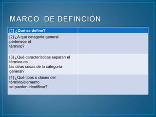 MARCO  DE DEFINCIÓN