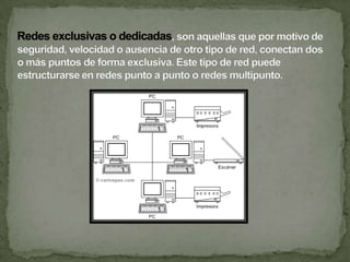 LOURDES MARINA GARCIA AMAYA  RED INFORMATICAQué es una red informática?	Una red es un sistema donde los elementos que lo componen (por lo general ordenadores) son autónomos y están conectados entre sí por medios físicos y/o lógicos y que pueden comunicarse para compartir recursos. Independientemente a esto, definir el concepto de red implica diferenciar entre el concepto de red física y red de comunicación.	Respecto a la estructura física, los modos de conexión física, los flujos de datos, etc; una red la constituyen dos o más ordenadores que comparten determinados recursos, sea hardware (impresoras, sistemas de almacenamiento...) o sea software (aplicaciones, archivos, datos...). Desde una perspectiva más comunicativa, podemos decir que existe una red cuando se encuentran involucrados un componente humano que comunica, un componente tecnológico (ordenadores, televisión, telecomunicaciones) y un componente administrativo (institución o instituciones que mantienen los servicios). En fin, una red, más que varios ordenadores conectados, la constituyen varias personas que solicitan, proporcionan e intercambian experiencias e informaciones a través de sistemas de comunicación.