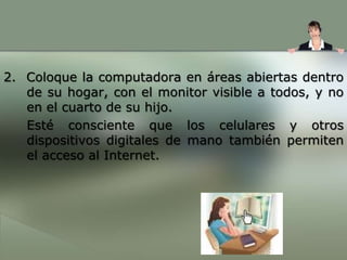 4. Las redes sociales son espacios PÚBLICOS. Póngale en claro a su hijo adolescente que cualquier información que incluyan sobre sí mismo, su familia o sus amigos, estará disponible para que todo el mundo vea, incluyendo las fotos y videos. Hable sobre lo que se debe incluir en línea, así como lo que no se debe incluir.
