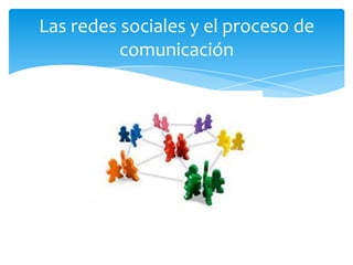 Las redes sociales y el proceso de
          comunicación
 