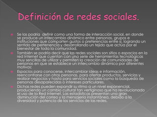 Las redes sociales y su impacto en la sociedad. | PPTX