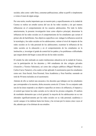 Las redes sociales y su influencia en el | PDF