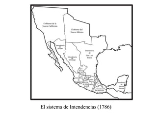El sistema de Intendencias (1786)
 
