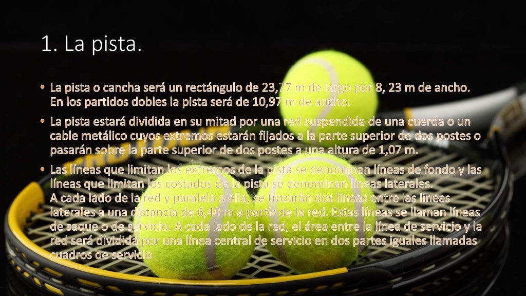 Las reglas del tenis Las reglas del tenis