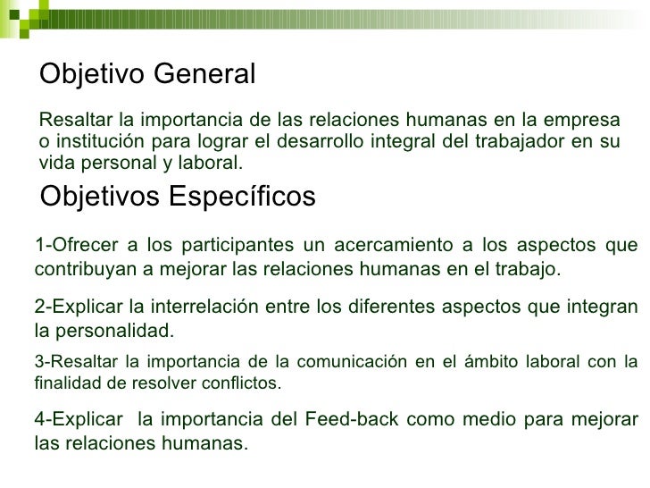 Las relaciones humanas