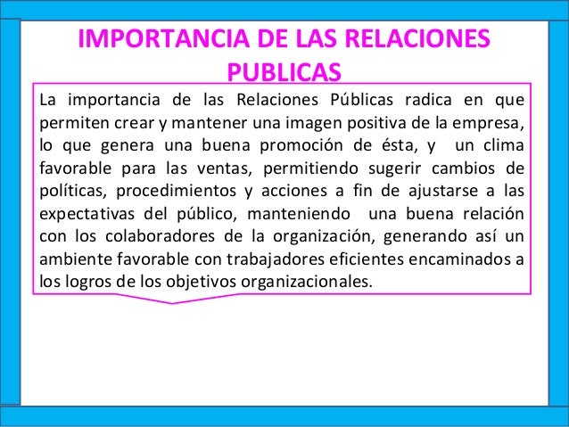 Las relaciones públicas