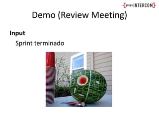 Demo (Review Meeting)Input	Sprint terminado