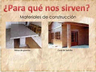 Materiales de construcción
Mesa de granito Casa de ladrillo
 