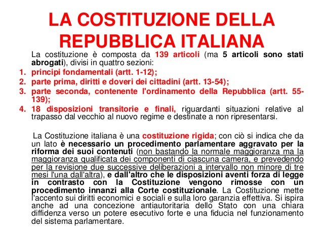 Da Quanti Articoli è Composta La Costituzione Italiana La nascita e lo spirito della Costituzione Italiana