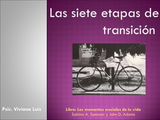 Libro: Los momentos cruciales de tu vida Sabina A. Spencer y John D. Adams ,[object Object],Las siete etapas de transición  