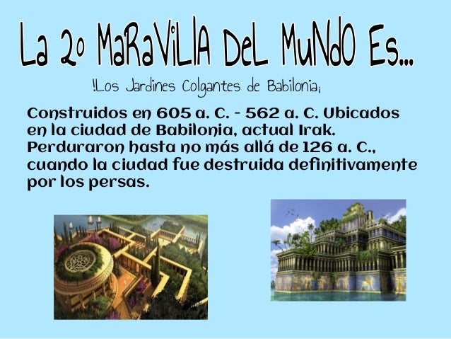 7 Maravillas Del Mundo Antiguo En Ingles