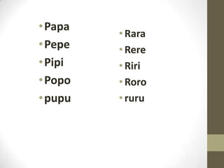 Ruru Rere Rara Las silabas | PPTX