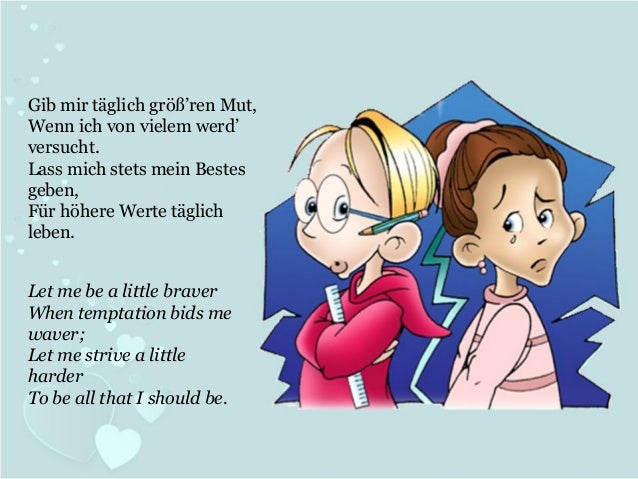 Lass mich öfter freundlich sein Let me be a little kinder