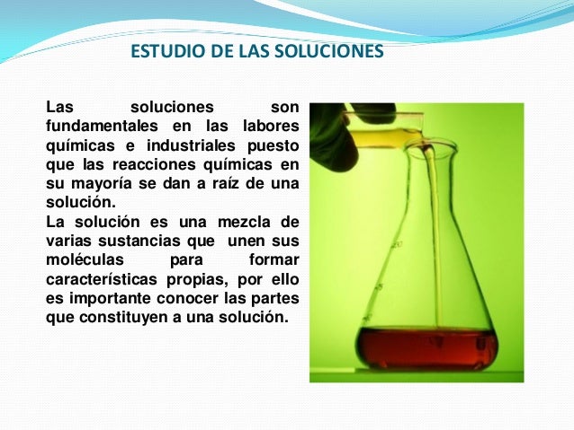 Las soluciones quimicas