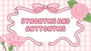 SYNONYMS AND ANTONYMS 5E'S LESSON PLAN GRADE 3 | PDF