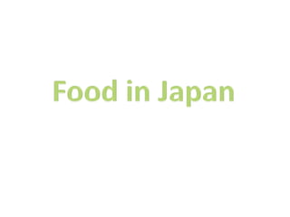 Food in Japan 