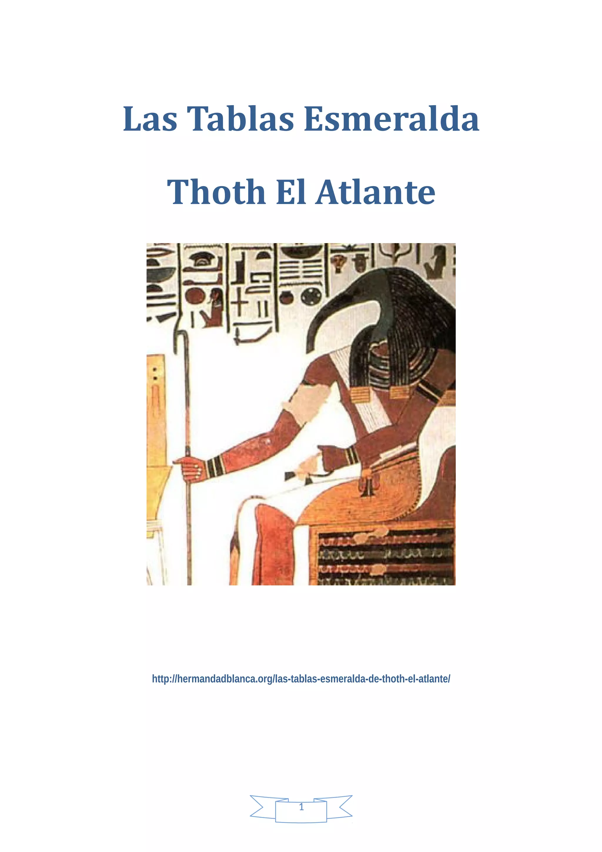 Las Tablas Esmeralda de Thoth. PDF