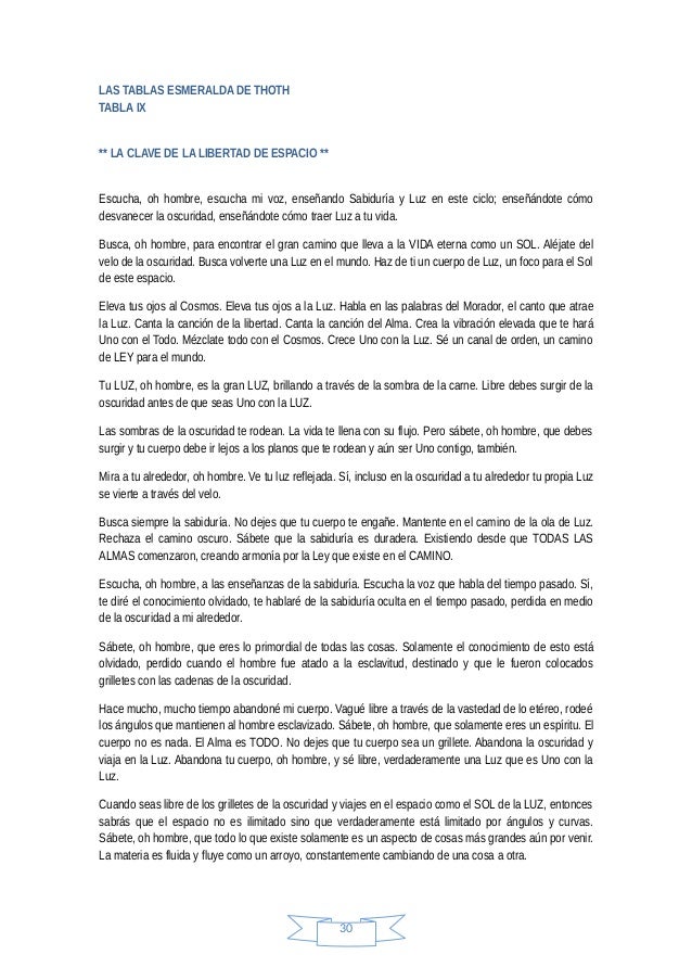 Las Tablas Esmeralda de Thoth.