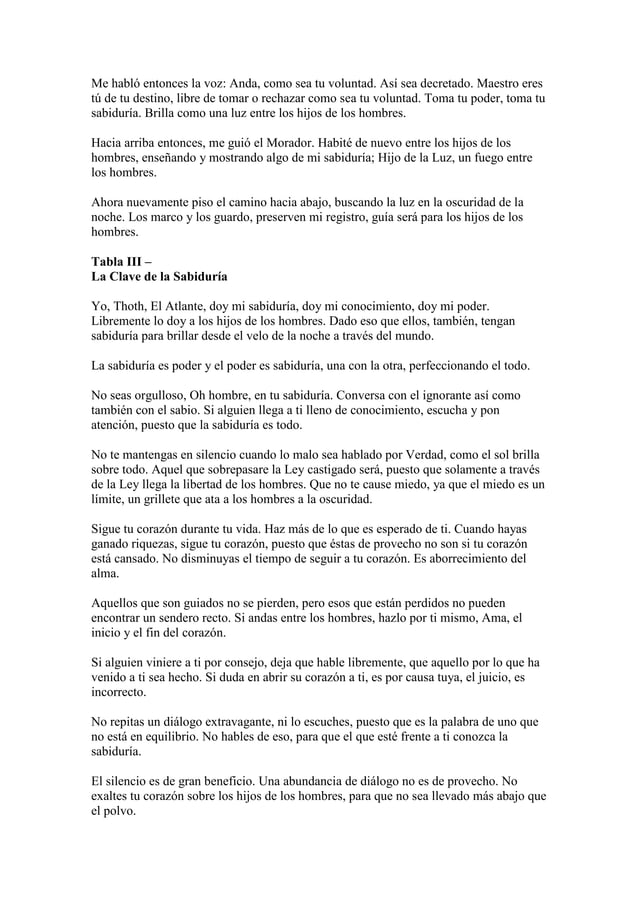 Las tablas esmeralda de thoth el atlante