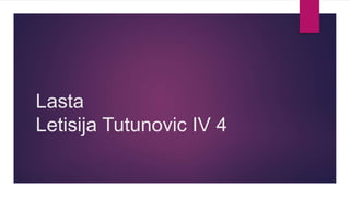 Lasta
Letisija Tutunovic IV 4
 