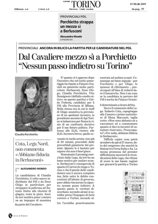 C. Porchietto_La Stampa Torino_19.03.09