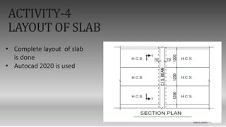 Contoso Ltd.
ACTIVITY-4
LAYOUT OF SLAB
Add a footer
51
• Complete layout of slab
is done
• Autocad 2020 is used
 