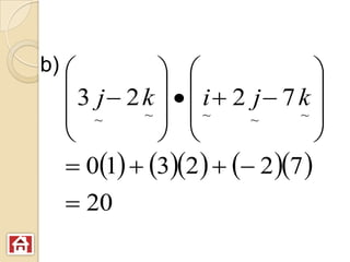b)                           
  3 j 2 k    i 2 j 7 k 
   ~     ~  ~       ~     ~ 
                             
   01  32    2 7 
   20
 