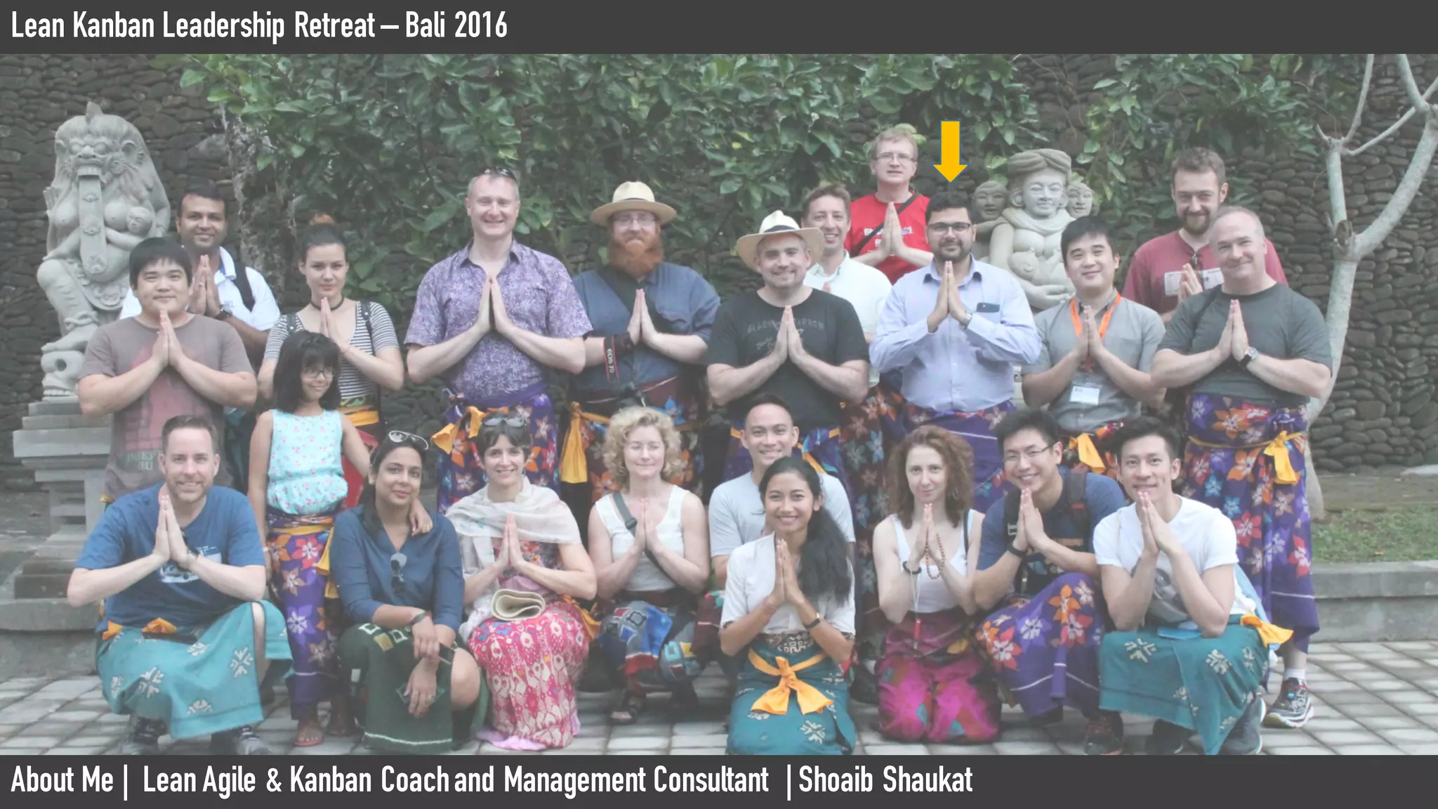 Lean Kanban Leadership Retreat – Bali 2016
About Me | Lean Agile & Kanban Coachand Management Consultant | Shoaib Shaukat
 