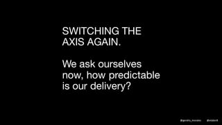 PROBABILITY IN FOCUS
NUMBER OF STORIES IN 10 SPRINTS BY PROBABILITY
TEAM A
NUMBEROFSTORIES,SAMETIMEBOX
FORECAST PROBABILITY
100% 90% 80% 70% 60% 50% 40% 30% 20% 10%
 