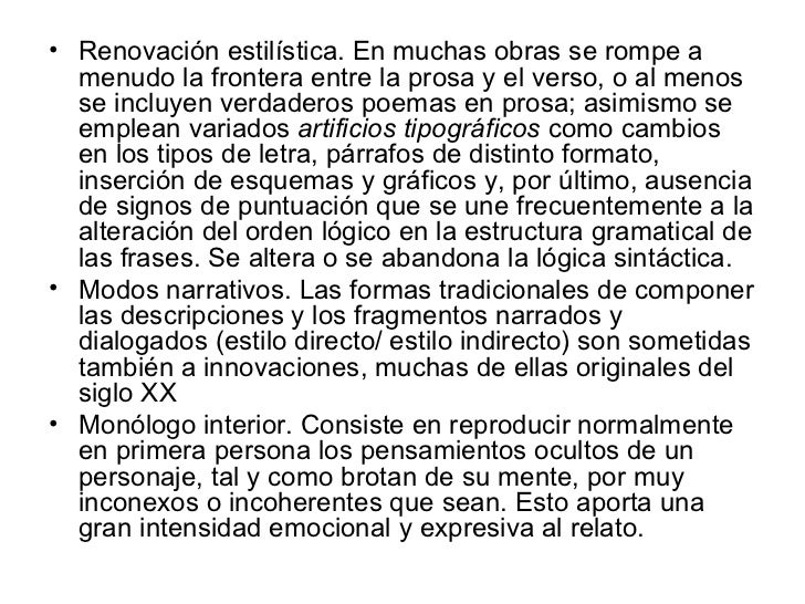 Las tecnicas narrativas en la novela del siglo xx Las tecnicas narrativas en la novela del siglo xx